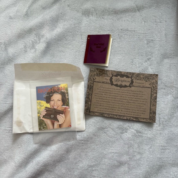 Brighton Black Burgundy Croc Leather Satchel Heart Charm Strap Box Dust Bag - Picture 14 of 14